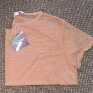 Misguided mesh t shirt! Light pink